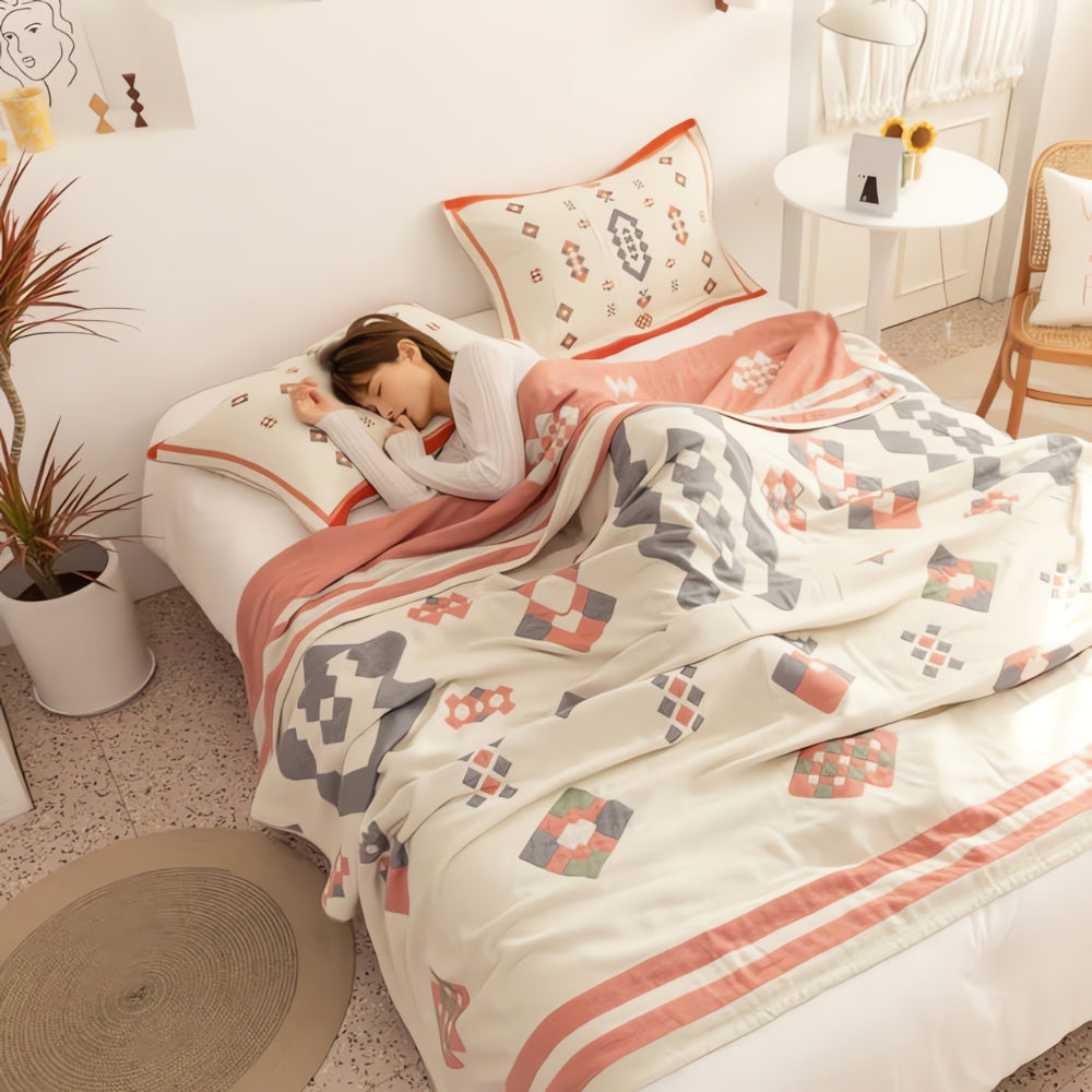 CozyHome | Chevron Cotton Blanket Four-Layer