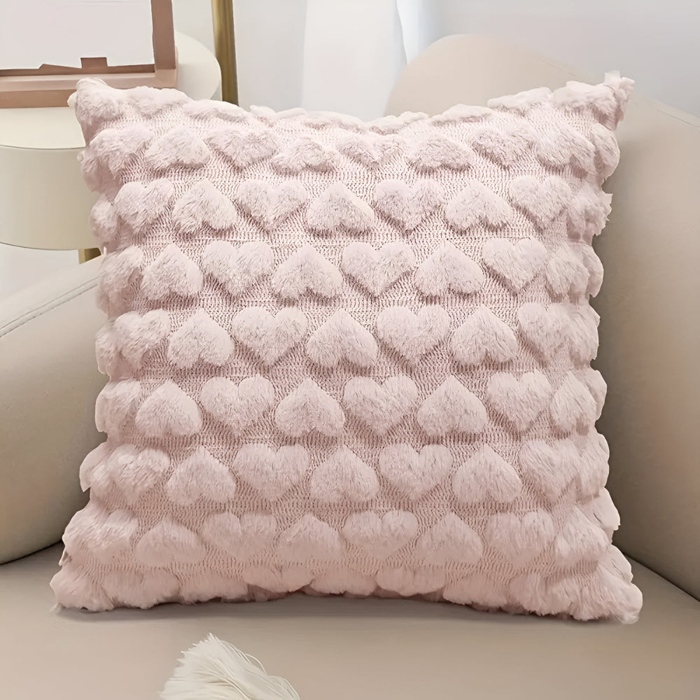 CozyNest | Plush Heart Cushion Cover