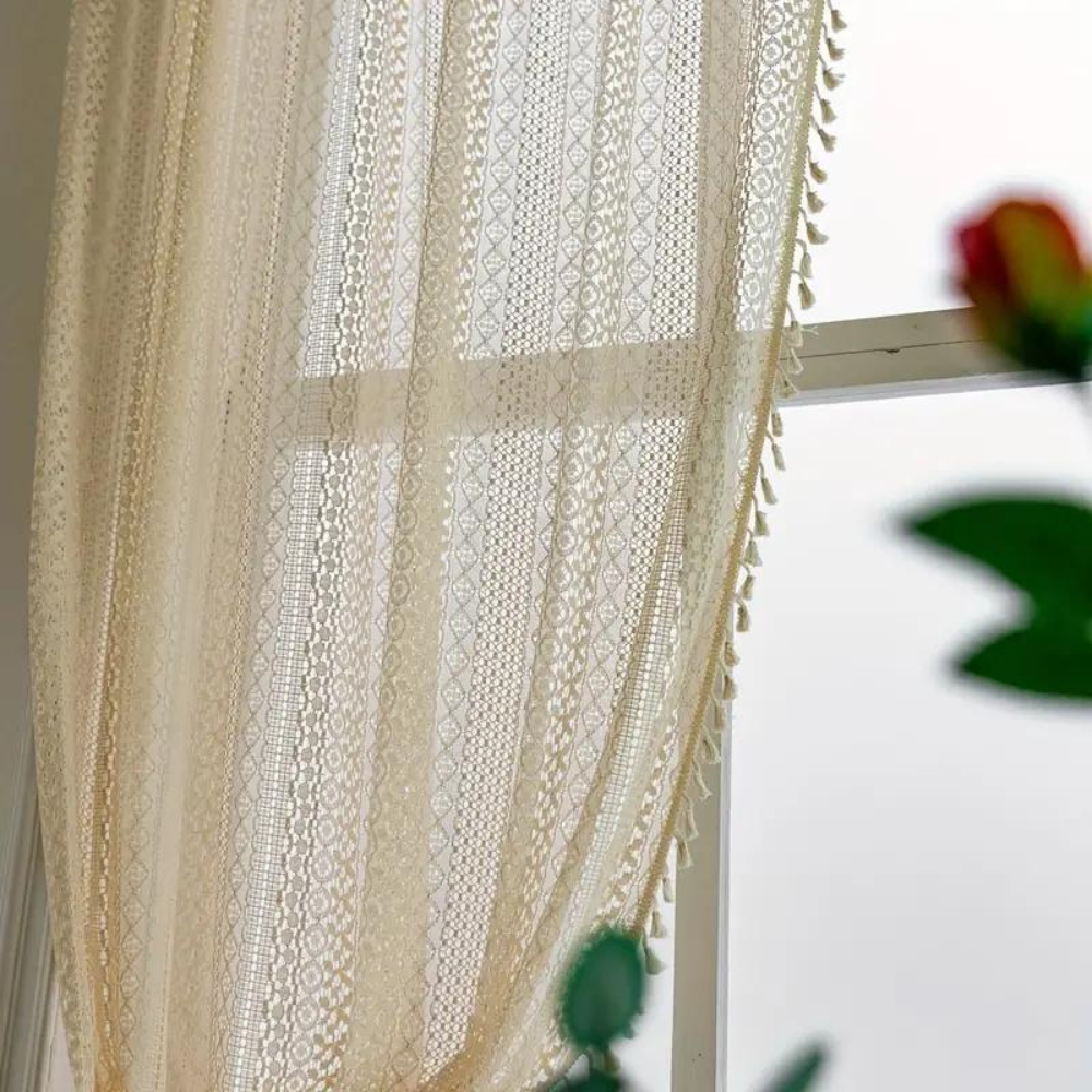 BohoHome | Chic Bohemian Crochet Curtain