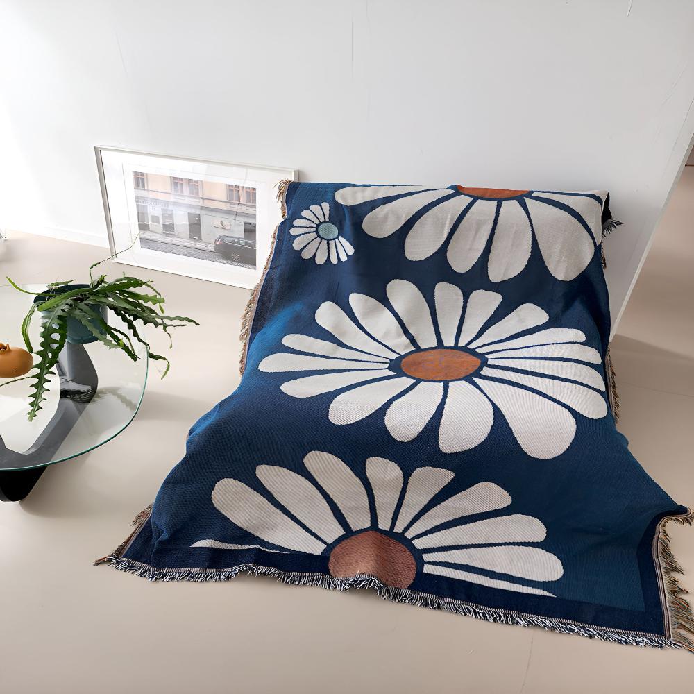 Cozy Daisy | Woven Throw Blanket