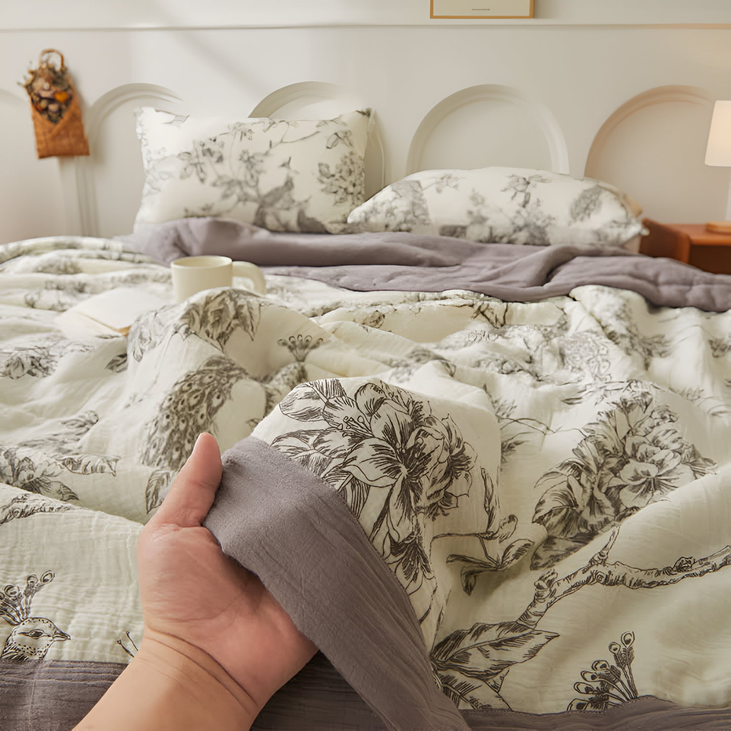 CozyNest | Soft Cotton Gauze Reversible Blanket