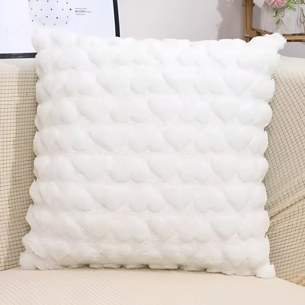CozyNest | Plush Heart Cushion Cover