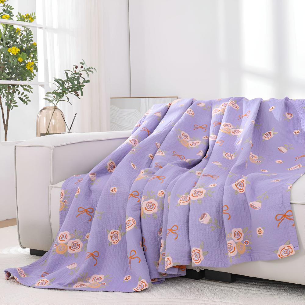 BowKnot | Rose Cotton Gauze Blanket
