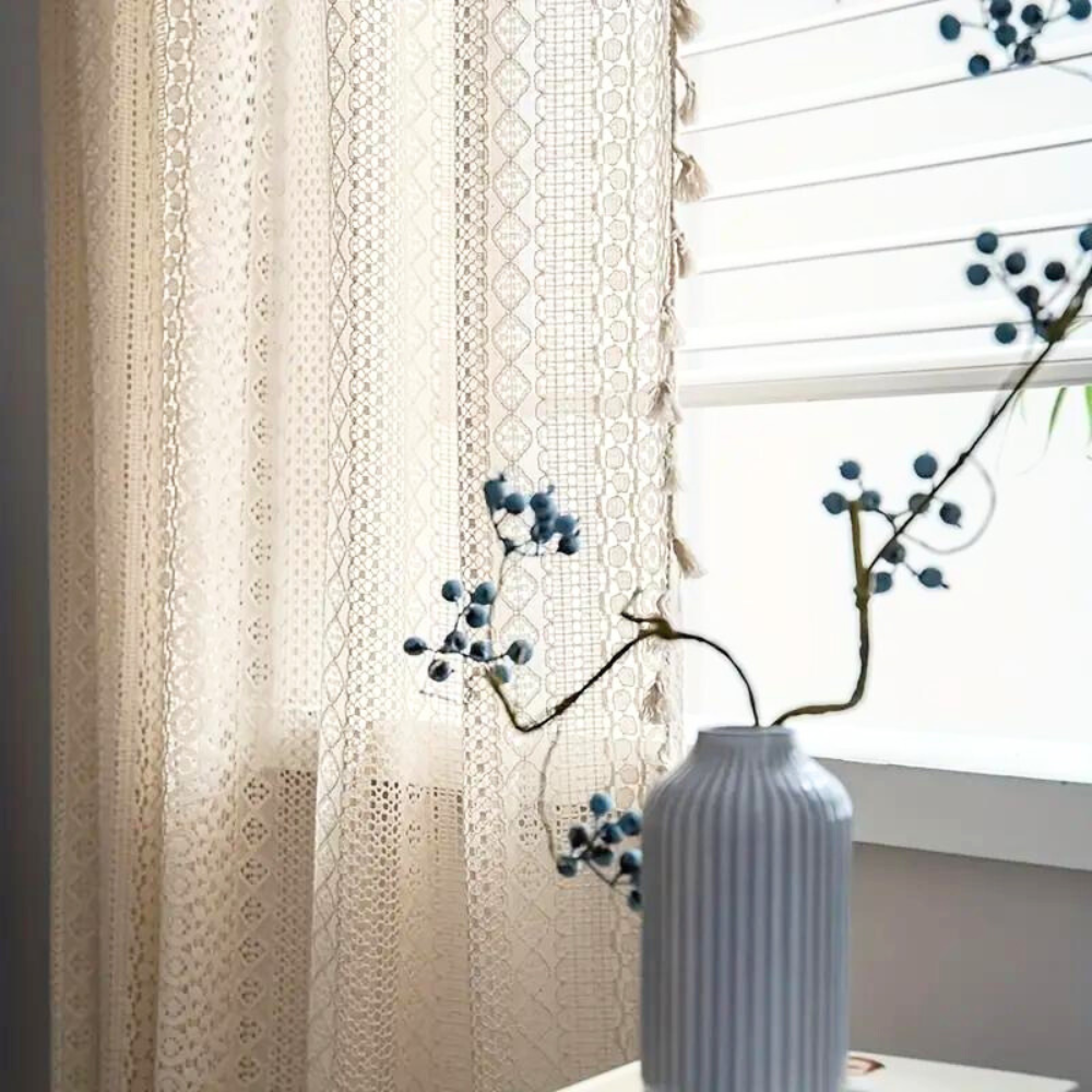 BohoHome | Chic Bohemian Crochet Curtain