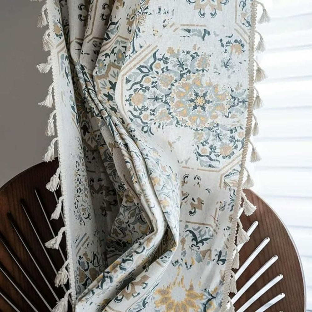 BotanicalBliss | Elegant Tassel Curtain Drapes