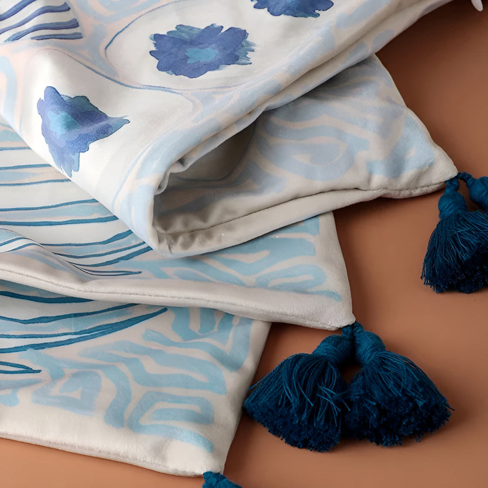 BluePaws | Artistic Cushion Cover With Tassels