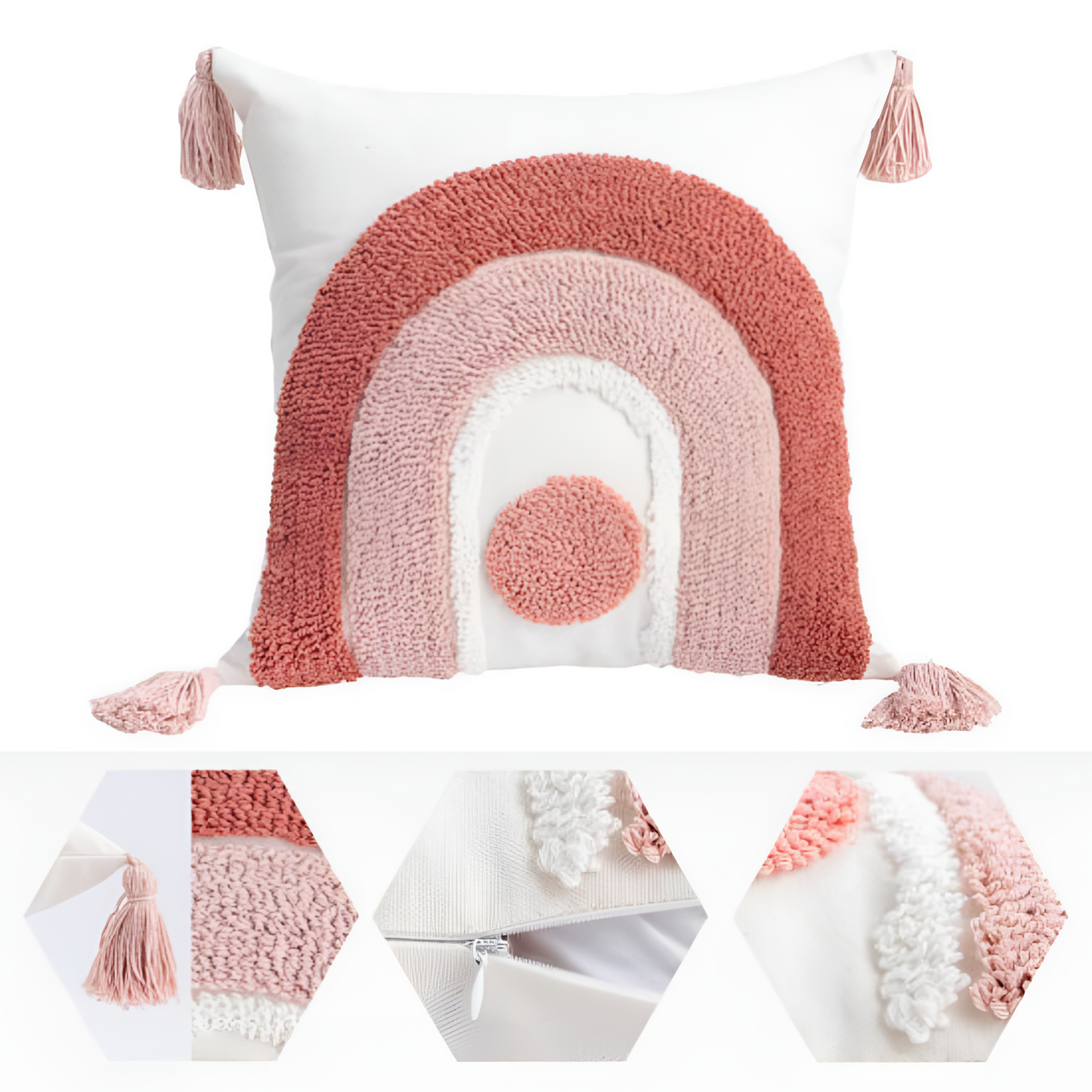 BohoNest | Tufted Embroidered Boho Cushion Cover