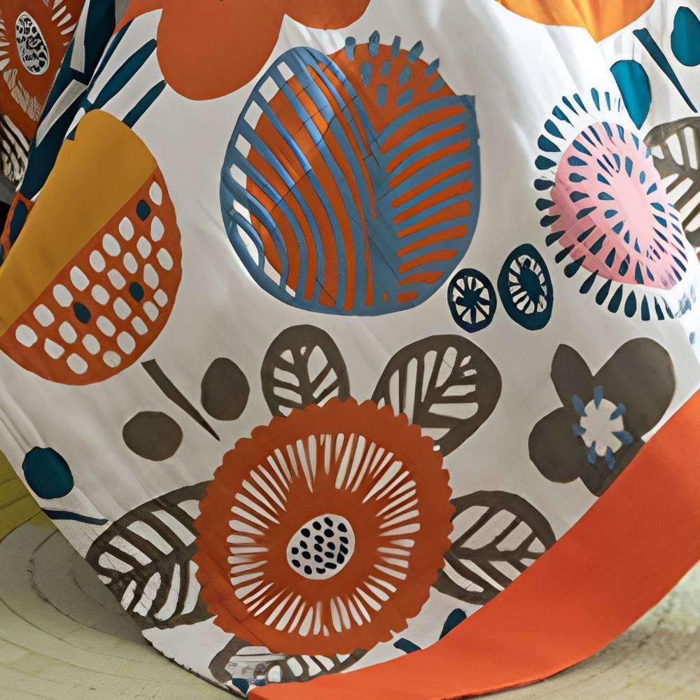 BohoCozy | Boho Cartoon Flower Throw Blanket