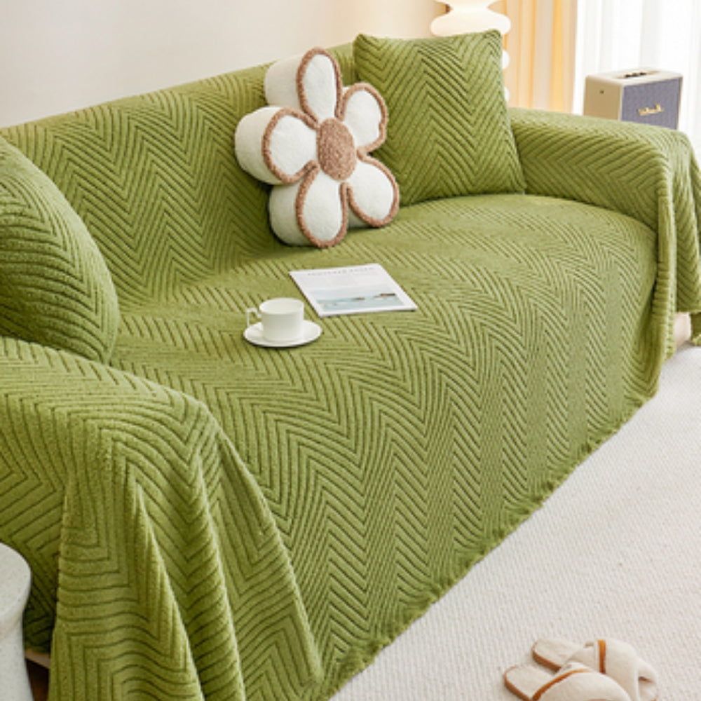 ChenilleCozy | Chenille Plush Sofa Cover
