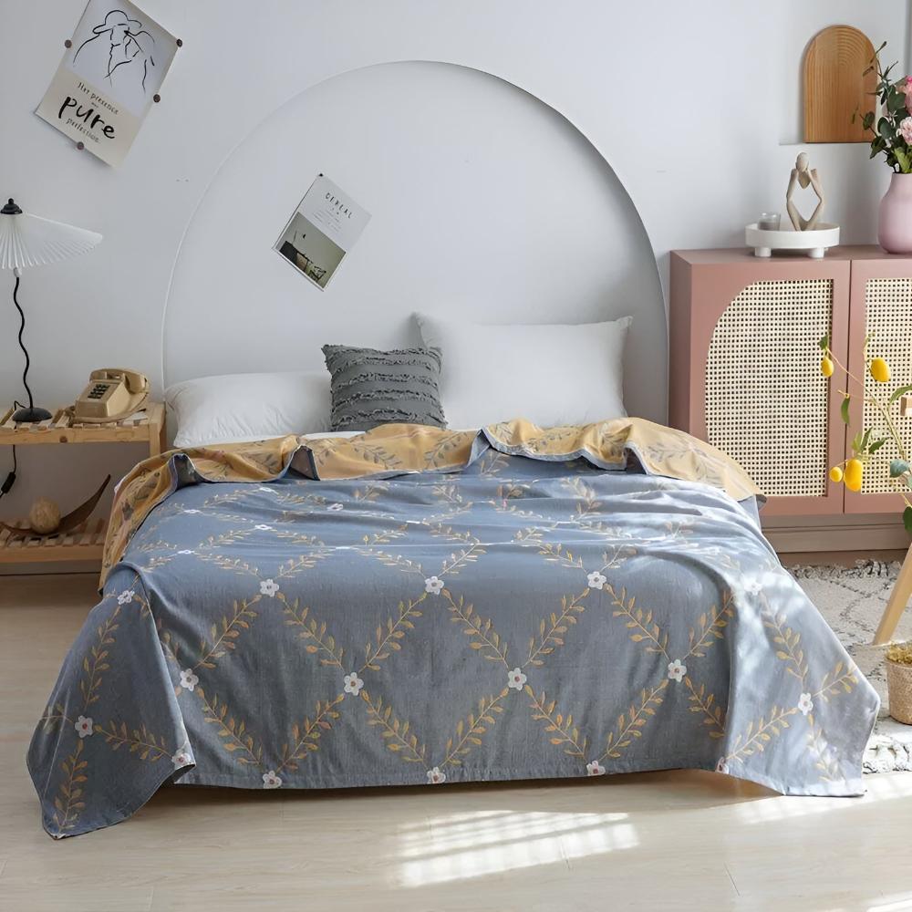 BotanicalCozy | Reversible Botanical Vine Blanket