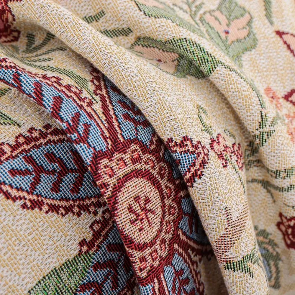 BlossomWeave | Flora Tassel Throw Blanket
