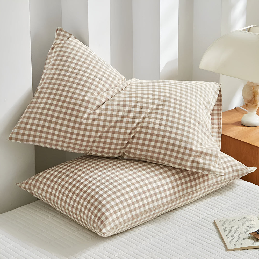 CozyHome | Soft Plaid Checkered Pillowcases