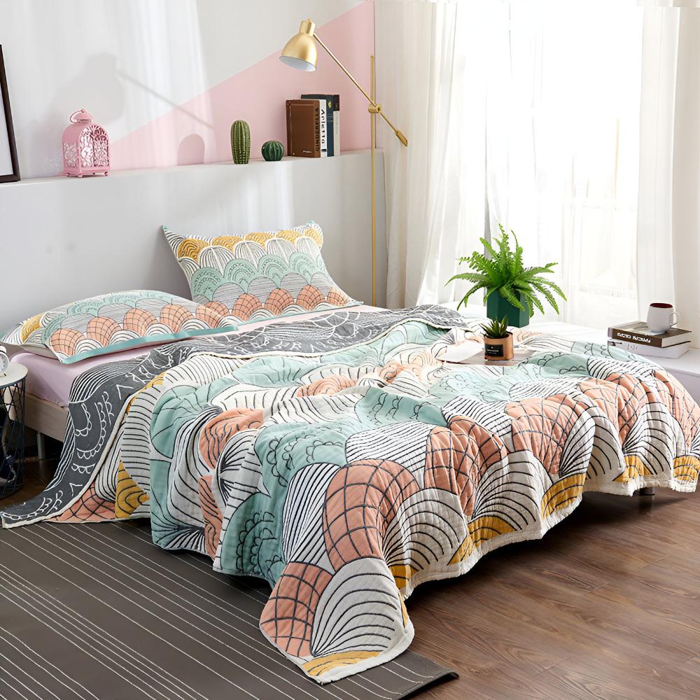 CozyHome | Scallop Pattern Cotton Blanket