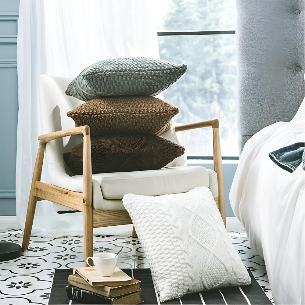 CozyNest | Braided Knitted Cushion Cover