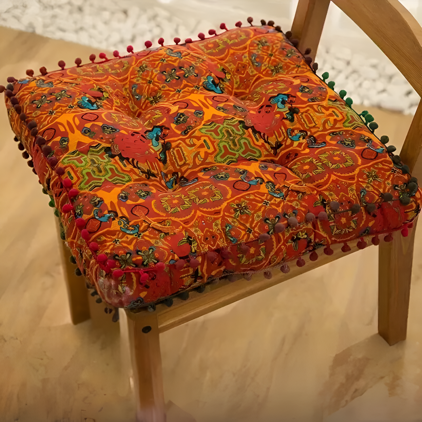 BohoNest | Bohemian Embroidered Floor Cushion