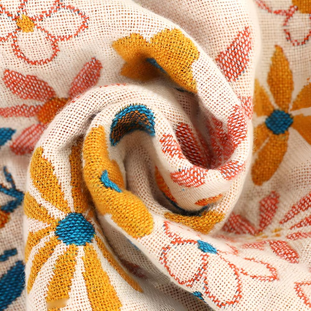 Daisy Dreamer | Reversible Tassel Throw Blanket