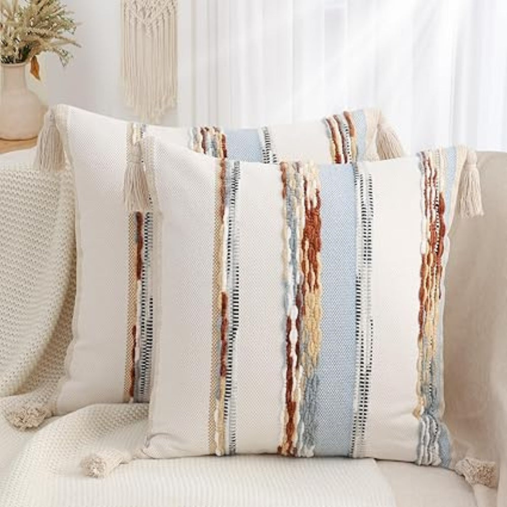 BohoHome | Double-Sided Boho Stripe Cushion Covers