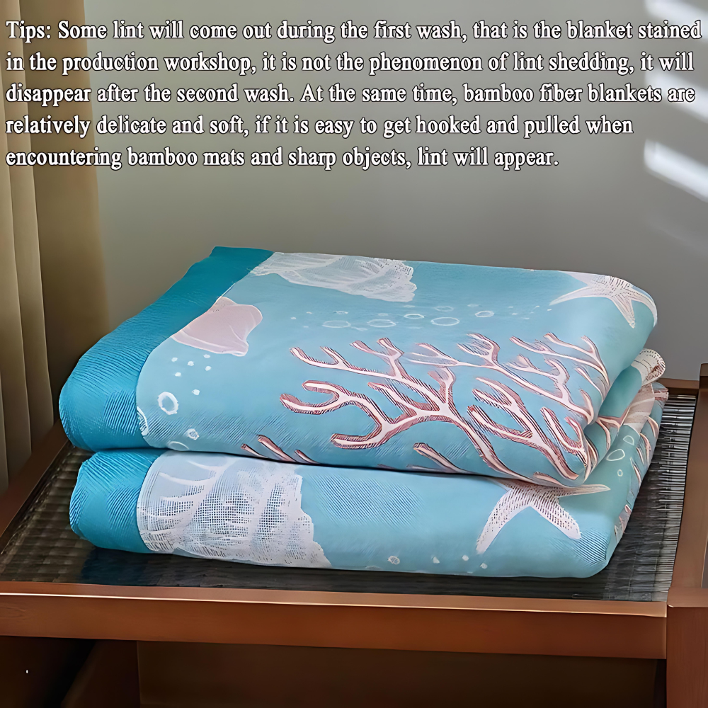 Coral Marine | Reversible Cooling Blanket For Summer