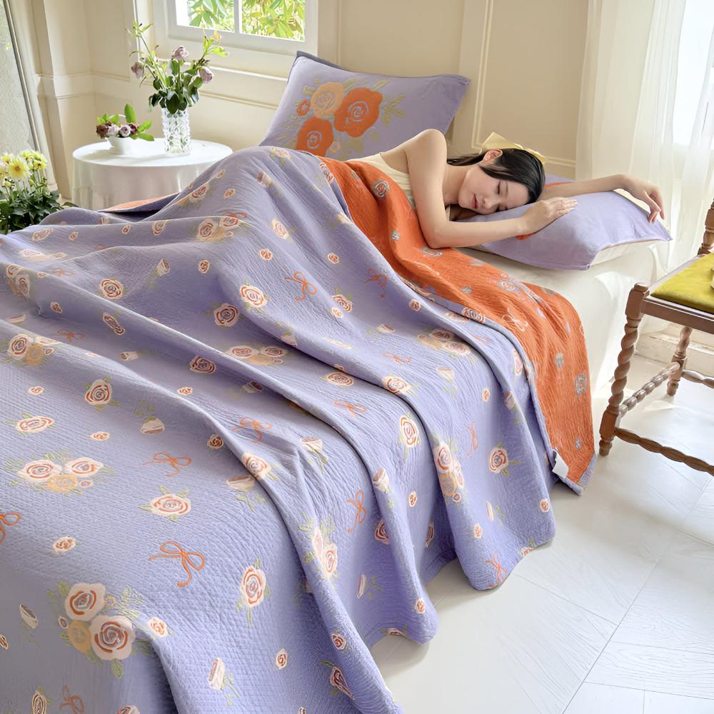 BowKnot | Rose Cotton Gauze Blanket