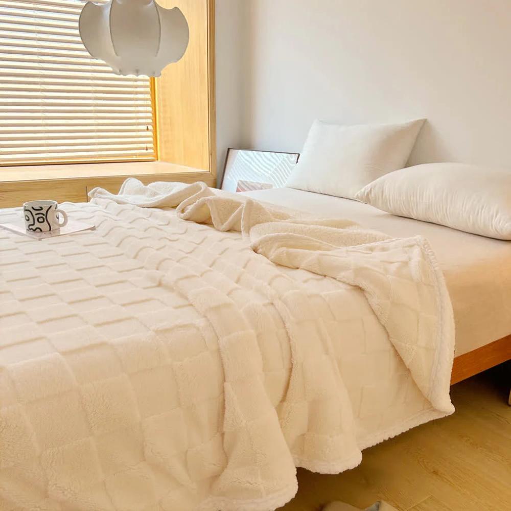 CozyHome | Plush Square Checkerboard Blanket
