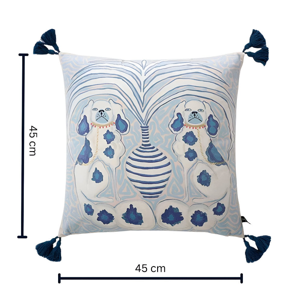 BluePaws | Artistic Cushion Cover With Tassels