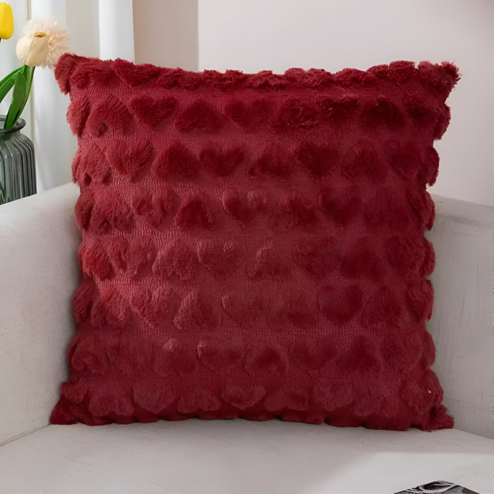 CozyNest | Plush Heart Cushion Cover
