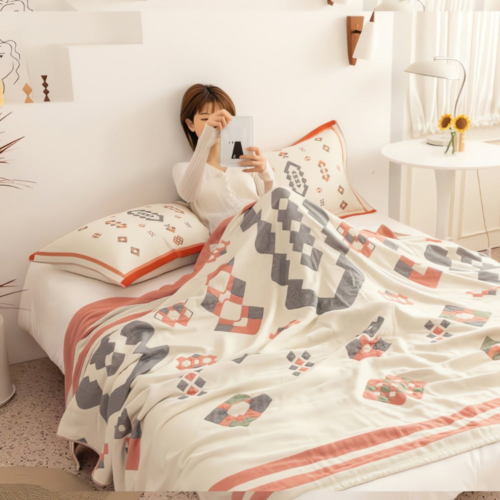 CozyHome | Chevron Cotton Blanket Four-Layer