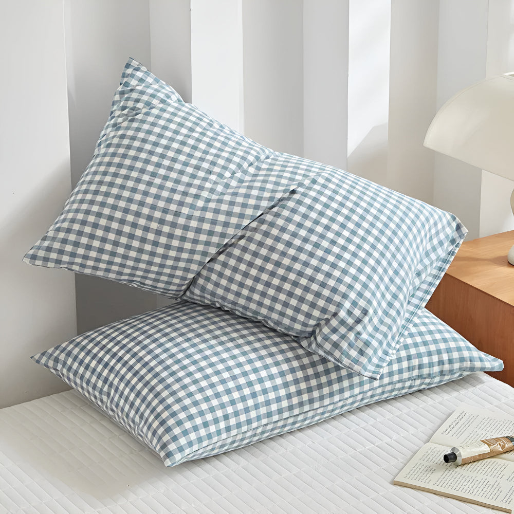 CozyHome | Soft Plaid Checkered Pillowcases