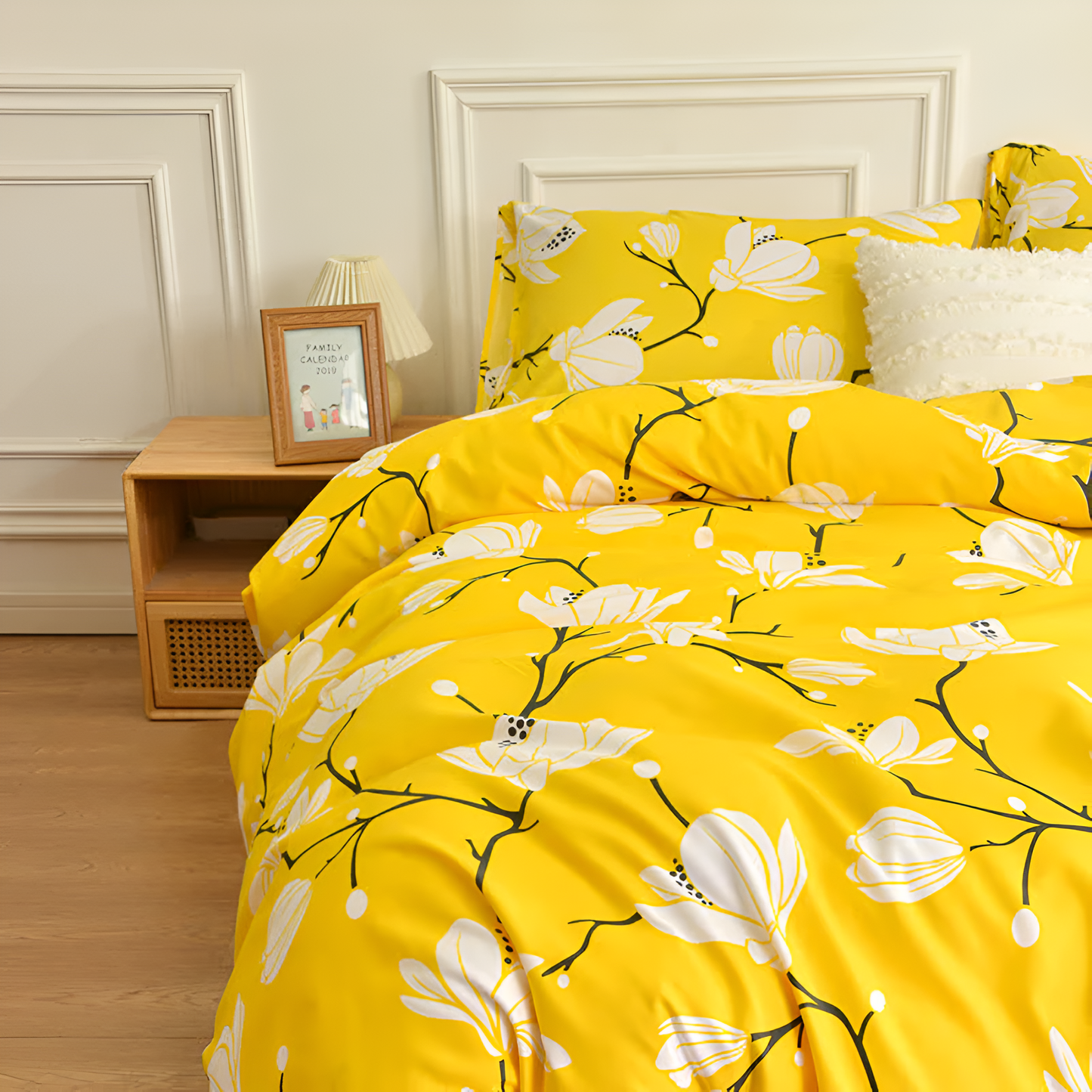 YellowBlossom | 3pcs Floral Duvet Cover Set