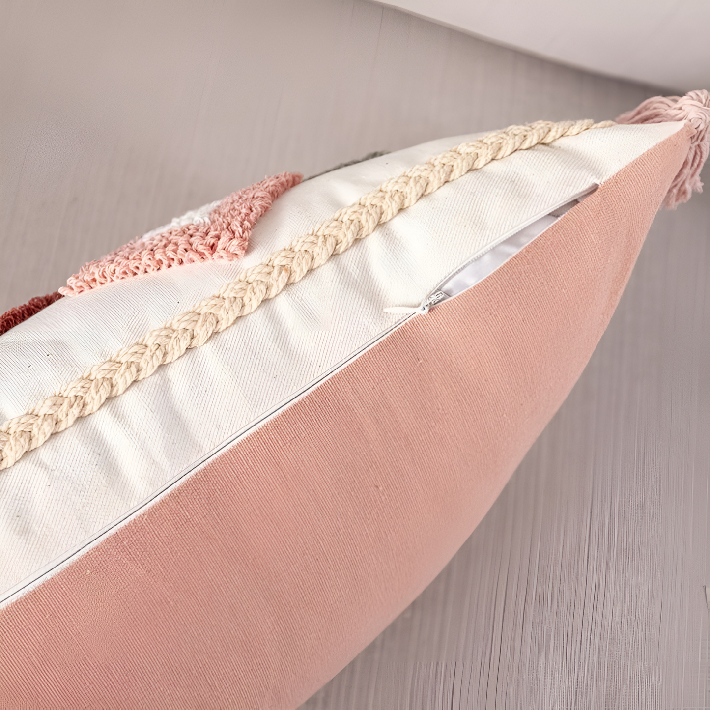 BohoNest | Tufted Embroidered Boho Cushion Cover
