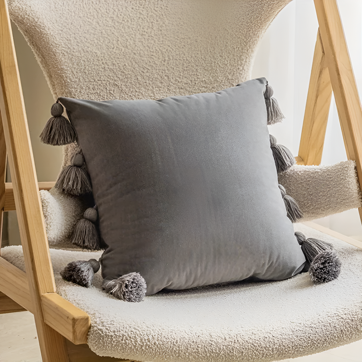 BohoNest | Bohemian Pompom Cushion Cover