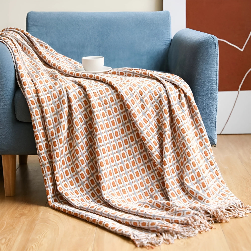 CozyWeave | Knitted Couch Blanket With Tassels