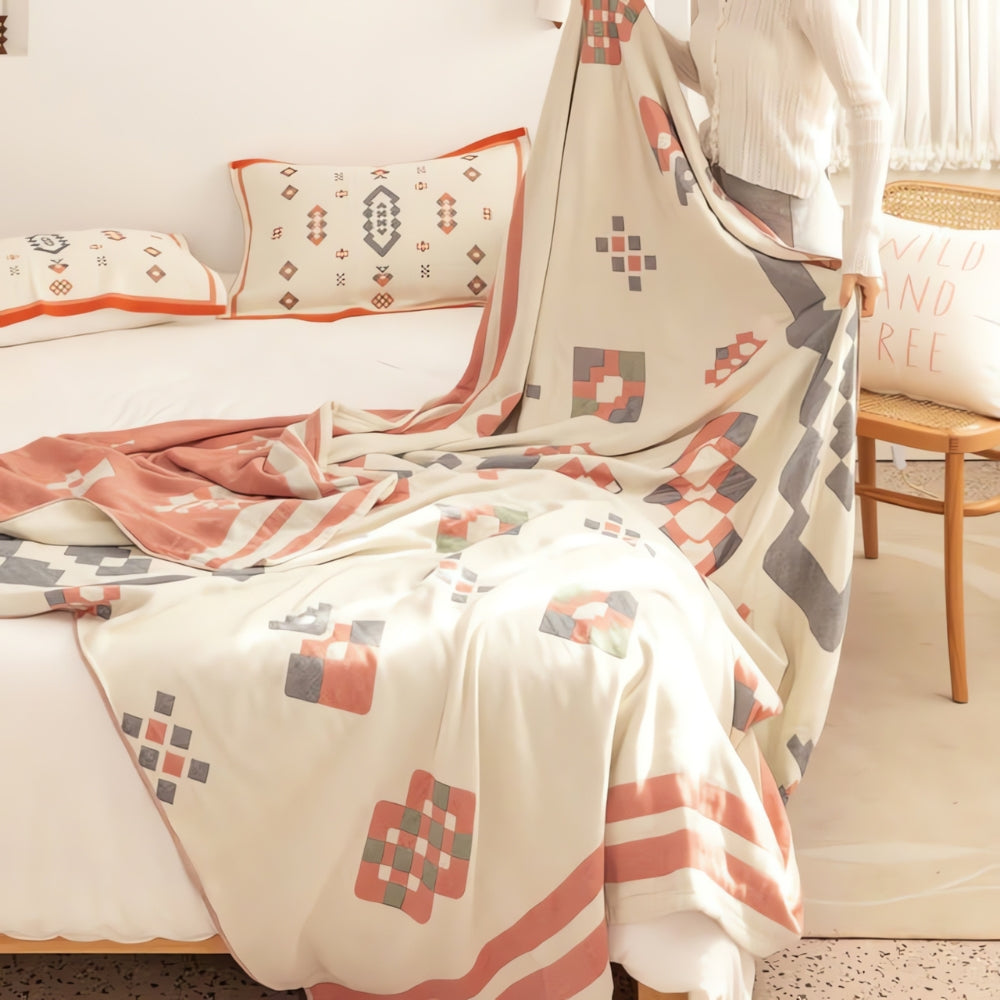 CozyHome | Chevron Cotton Blanket Four-Layer