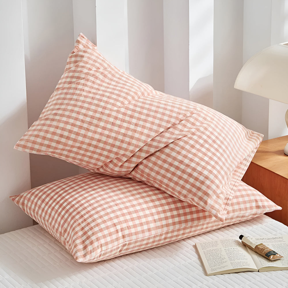 CozyHome | Soft Plaid Checkered Pillowcases