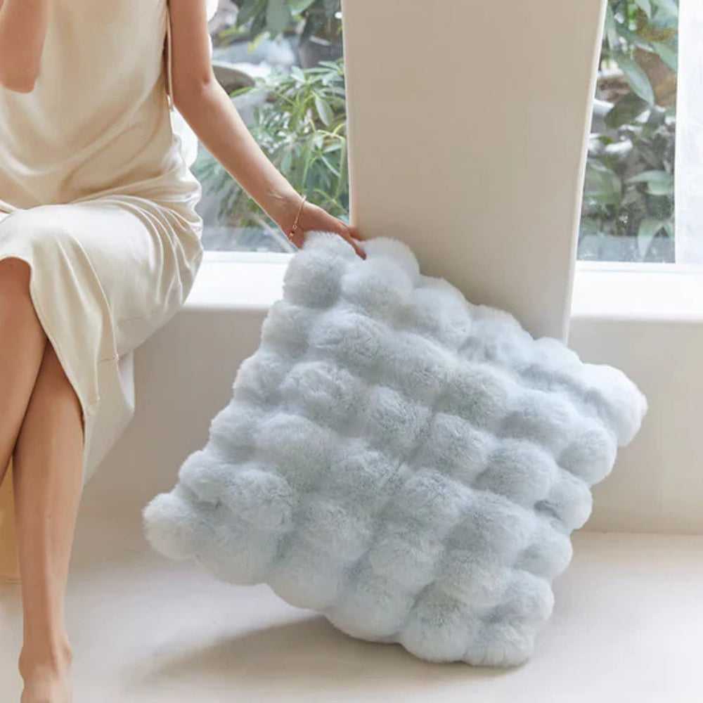 CozyNest | Rabbit Faux Fur Cushion Pillow