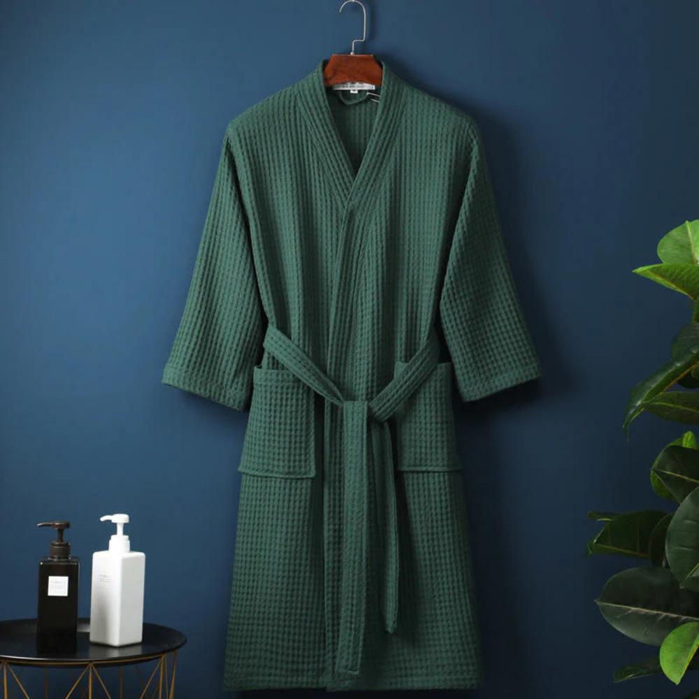 CozyWear | Waffle V-neck Bathrobe