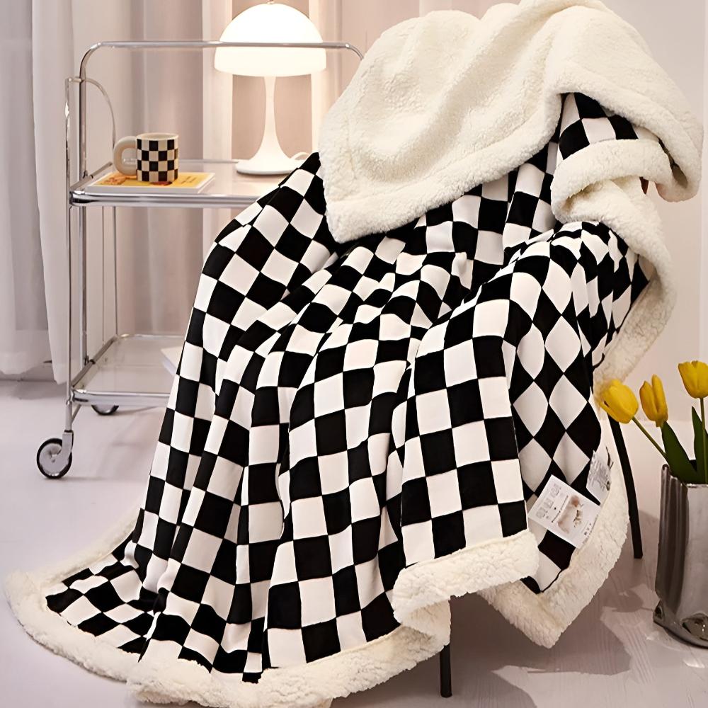 ChessElegance | Chessboard Pattern Blanket For Home Decor