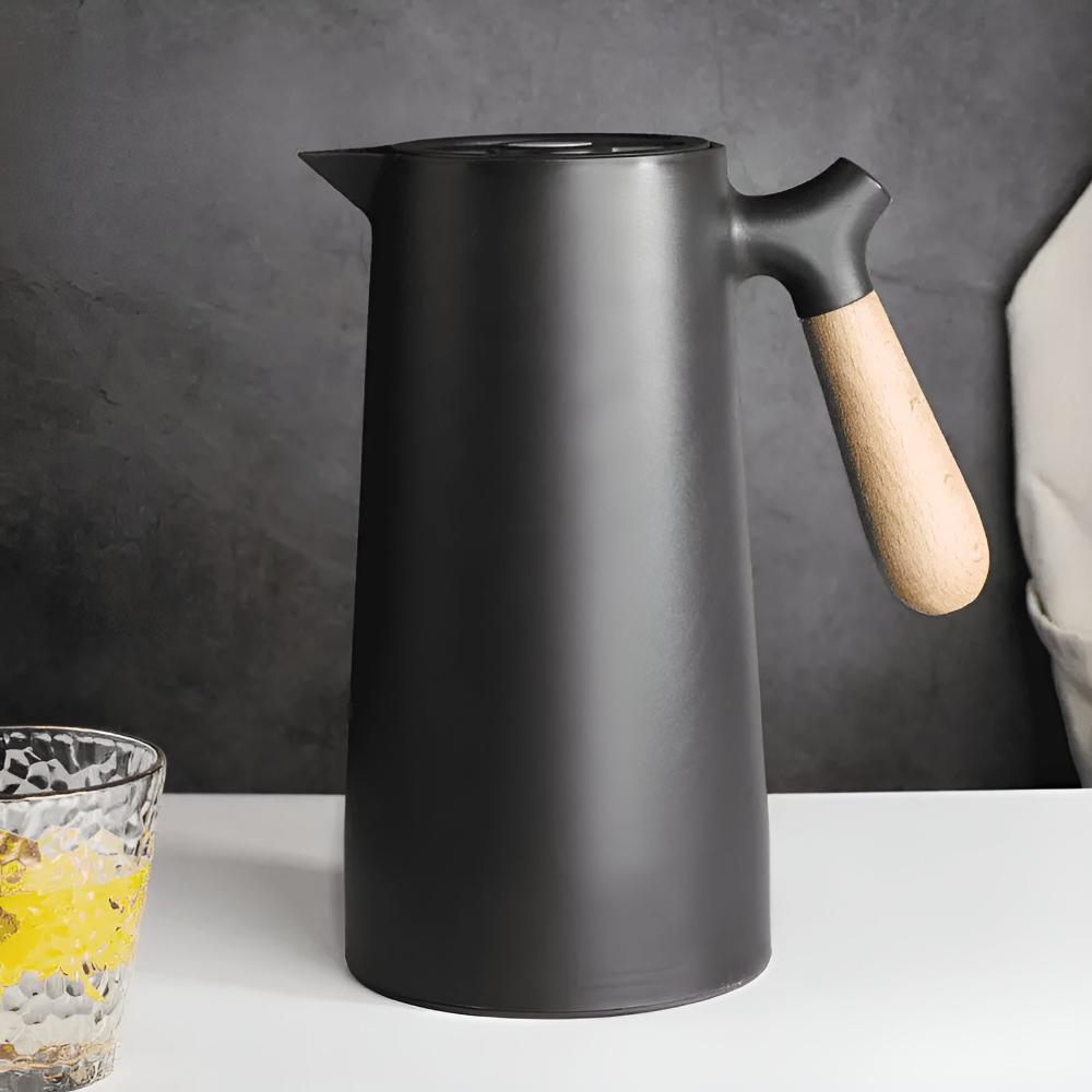 EcoServe | Elegant Insulated Carafe with Wooden Handle