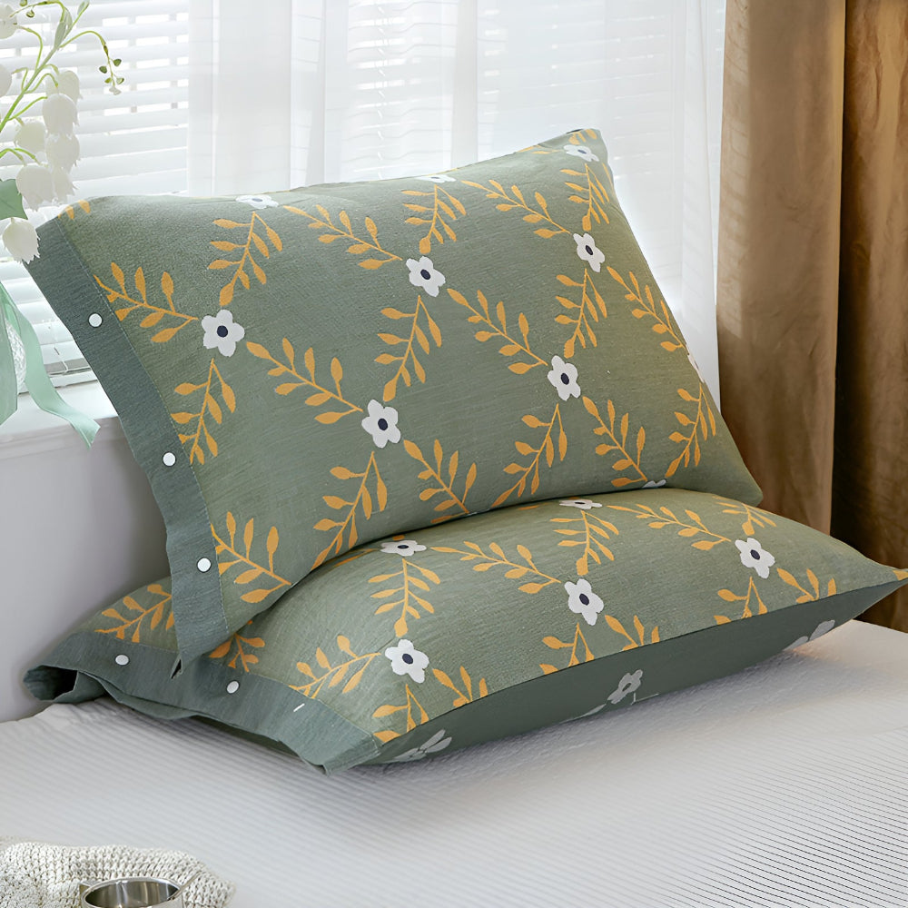 CozyNest | Pure Cotton Buttoned Pillowcase