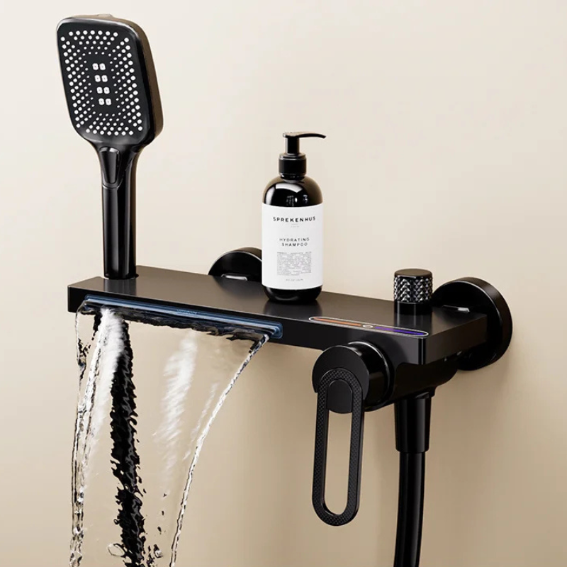 Castello | Solid Brass Bathtub Faucet - Single Handle & Hand Shower