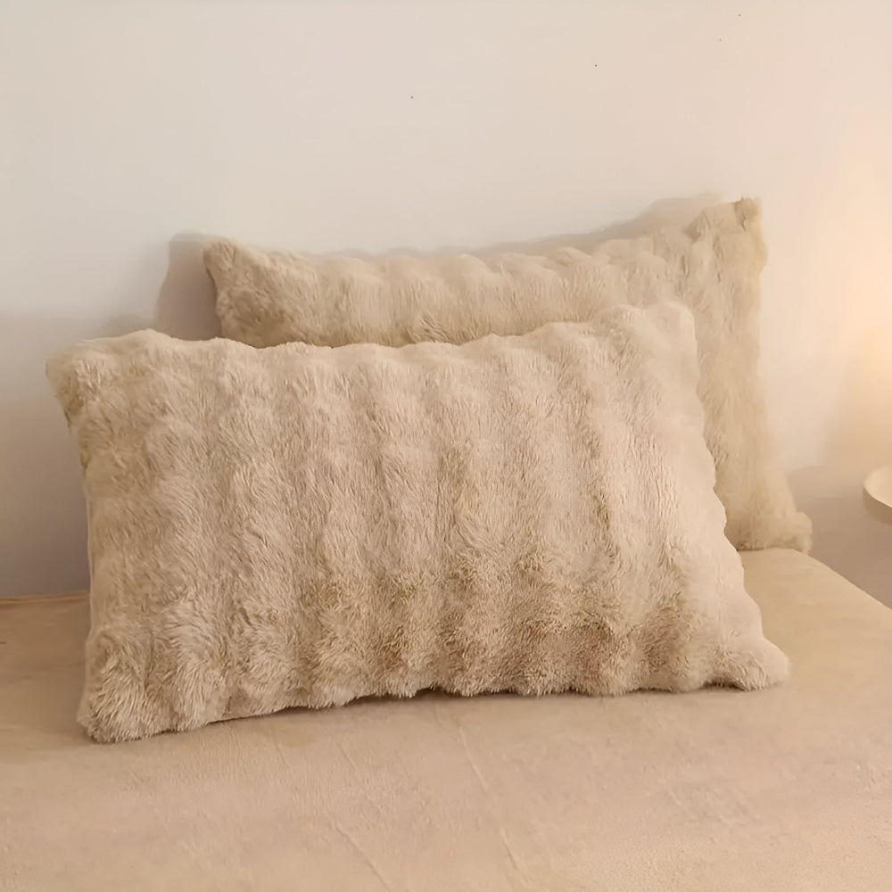 CozyNest | Rabbit Faux Fur Pillow Cover