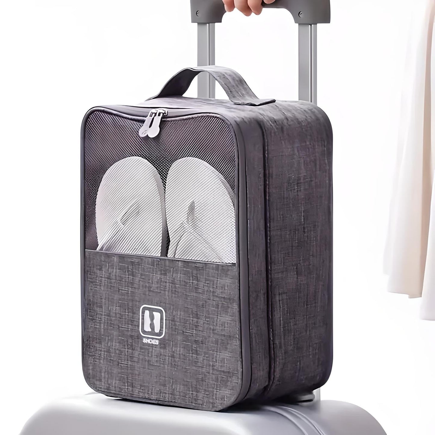 Compact Travel Shoe Organiser With Multiple Compartments