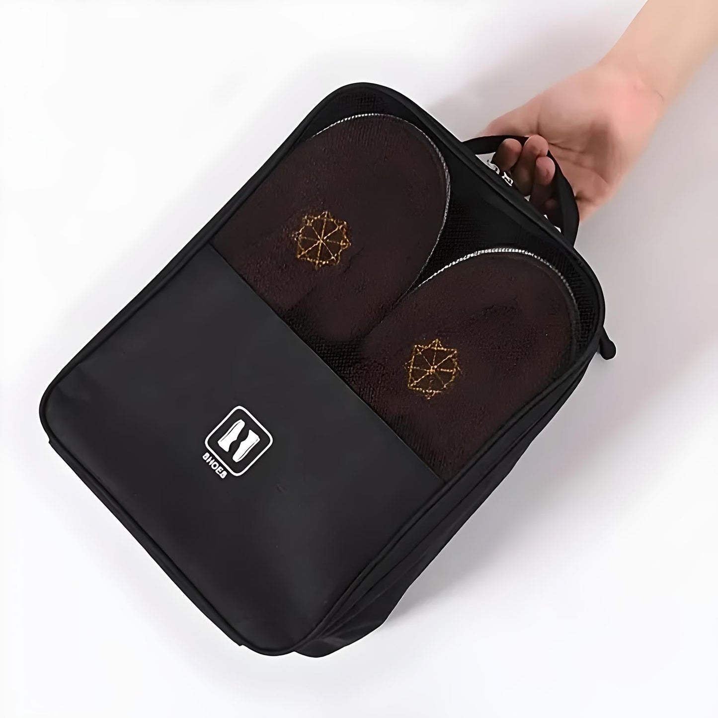 Compact Travel Shoe Organiser With Multiple Compartments