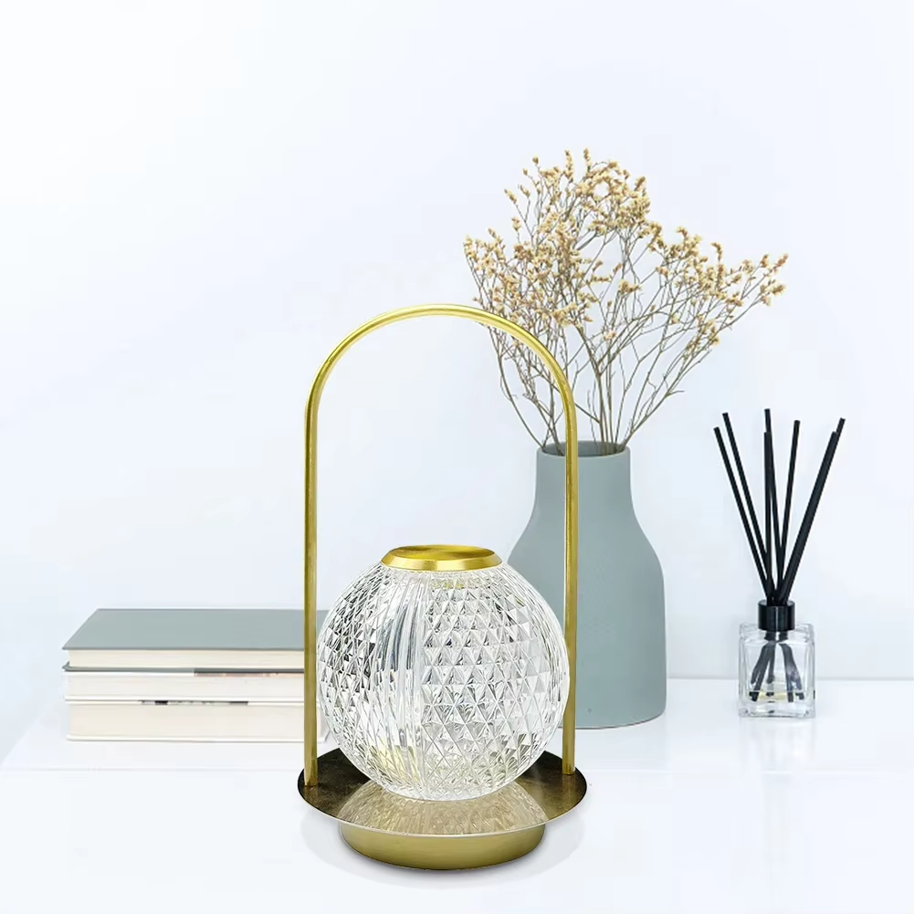 Crystal Ball Desk Lamp - Rechargeable Touch-Control Portable Light