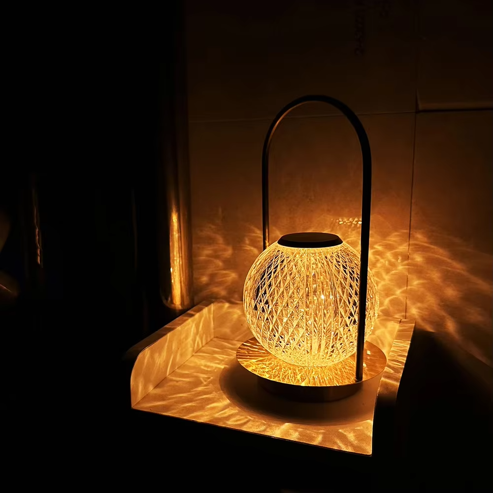 Crystal Ball Desk Lamp - Rechargeable Touch-Control Portable Light