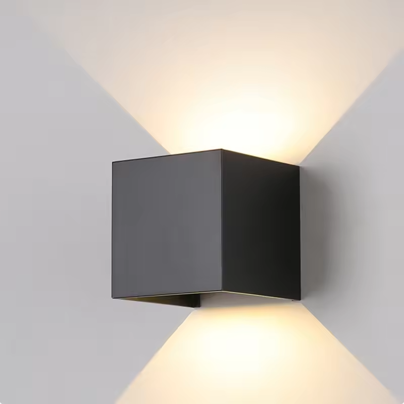 Cube Shape LED Wall Lamp - Adjustable Waterproof for Indoor & Outdoor