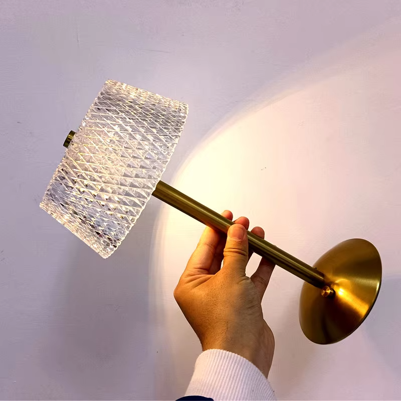 Diamond Crystal LED Table Lamp | USB Rechargeable Night Light