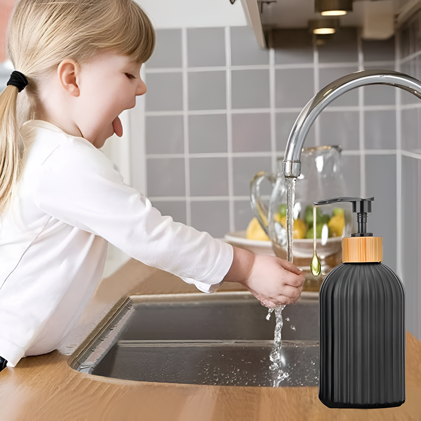 EcoDispense | Minimalist Bamboo Pump Soap Dispenser