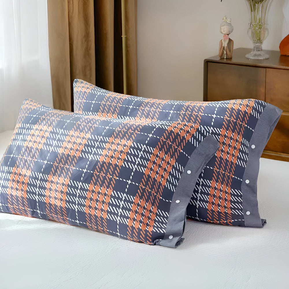 CozyNest | Pure Cotton Buttoned Pillowcase