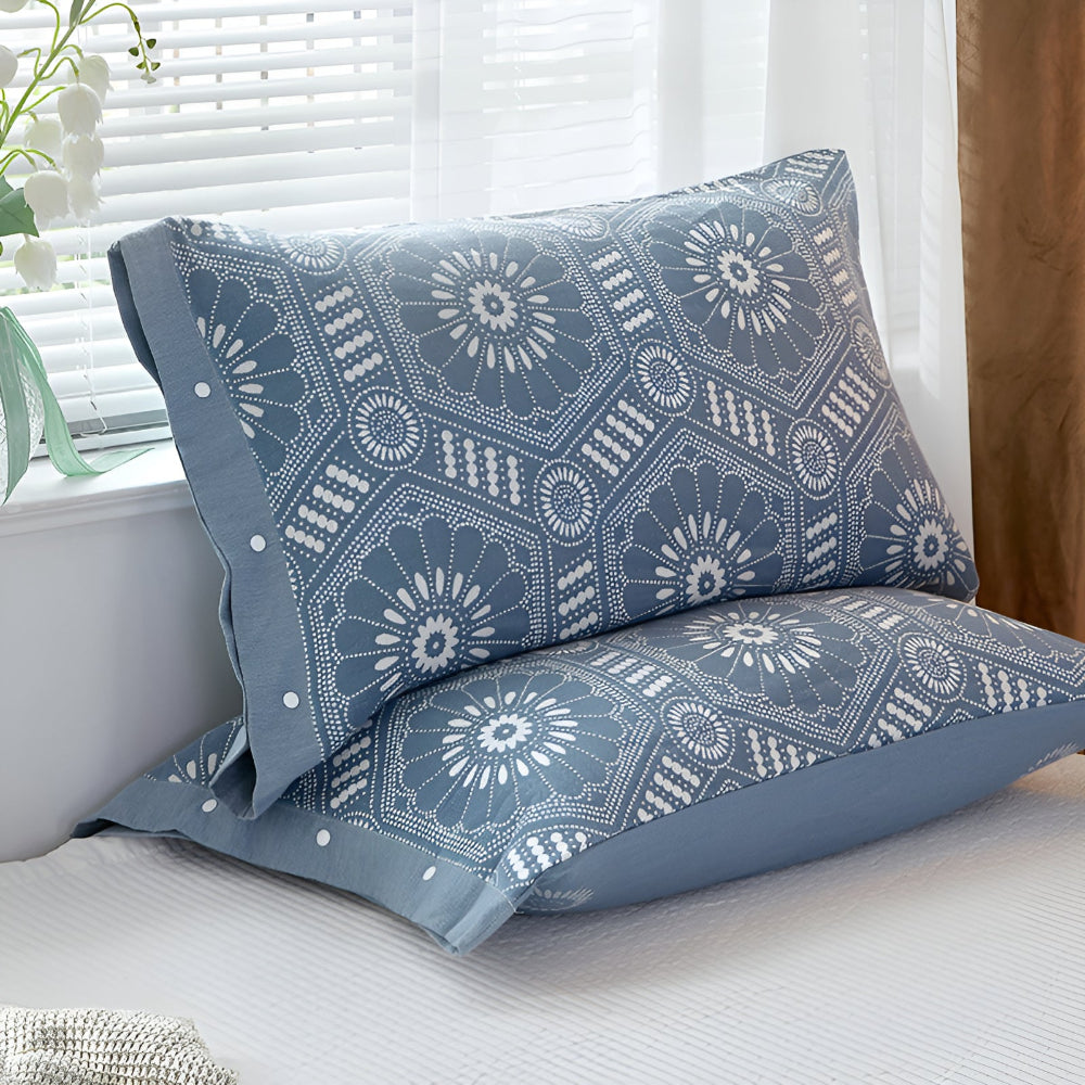 CozyNest | Pure Cotton Buttoned Pillowcase